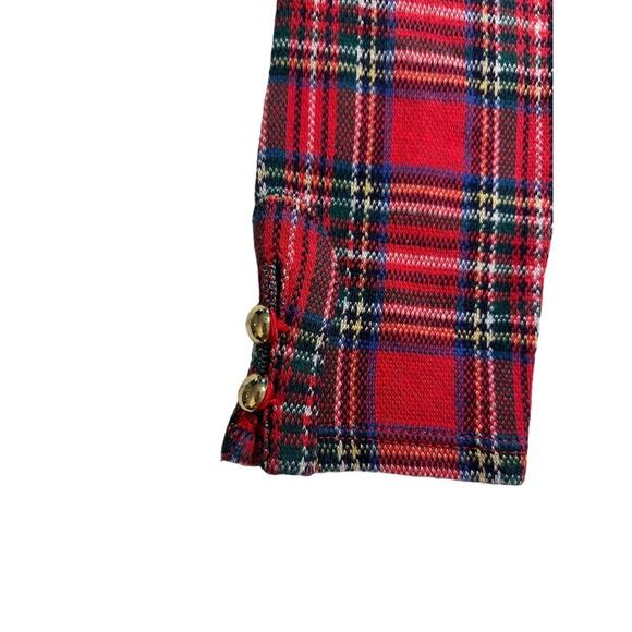 Janie and Jack Red Plaid Legging Pants Infant Girls Size 12-18 months Button Ank - Picture 6 of 6